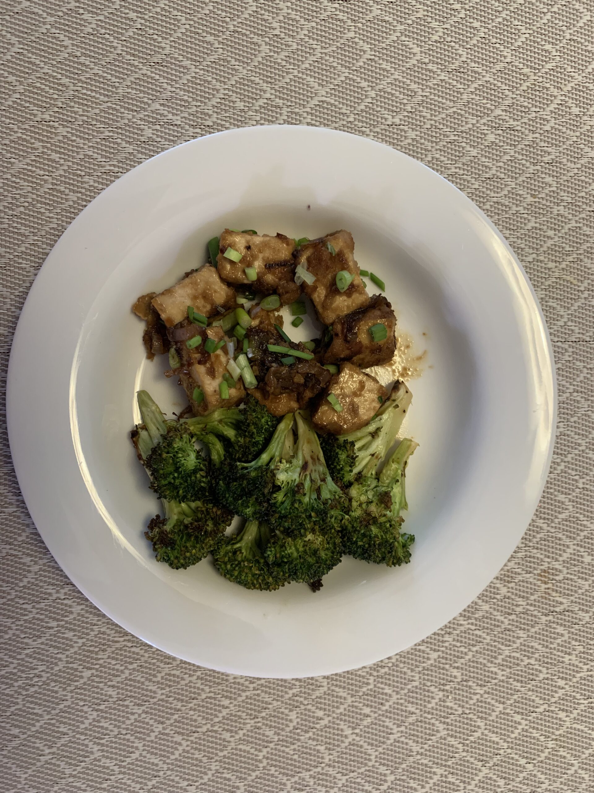 Pepper Tofu with Roasted Broccoli
